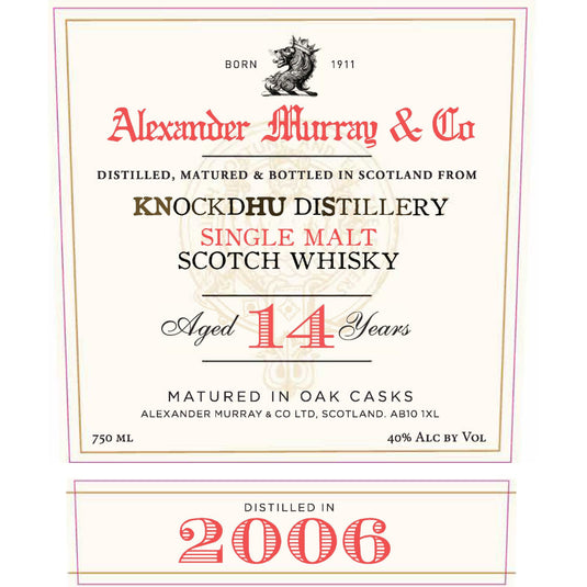 Alexander Murray Knockdhu Distillery 14 Year Old