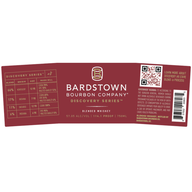 Load image into Gallery viewer, Bardstown Bourbon Company Discovery Series #8 Cask Strength 114.1 Proof
