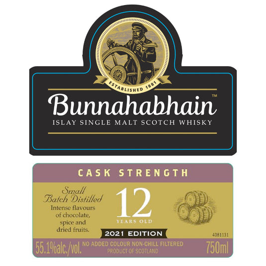 Bunnahabhain Cask Strength 12 Year Old 2021 Edition