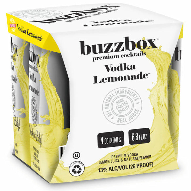 Load image into Gallery viewer, Buzzbox Vodka Lemonade Cocktail 4PK
