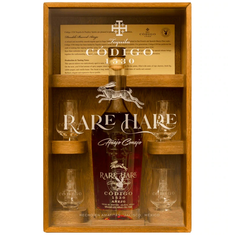 Load image into Gallery viewer, Código X Playboy Rare Hare Limited Edition Double Barrel Añejo Tequila
