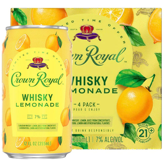 Crown Royal Whisky Lemonade Canned Cocktails 4 Pack