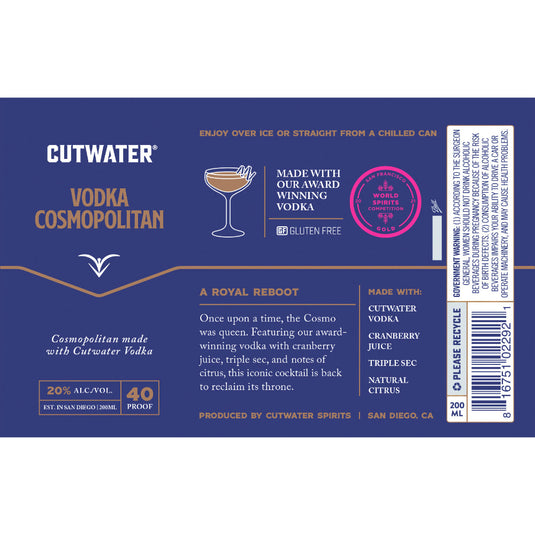 Cutwater Vodka Cosmopolitan 12pk