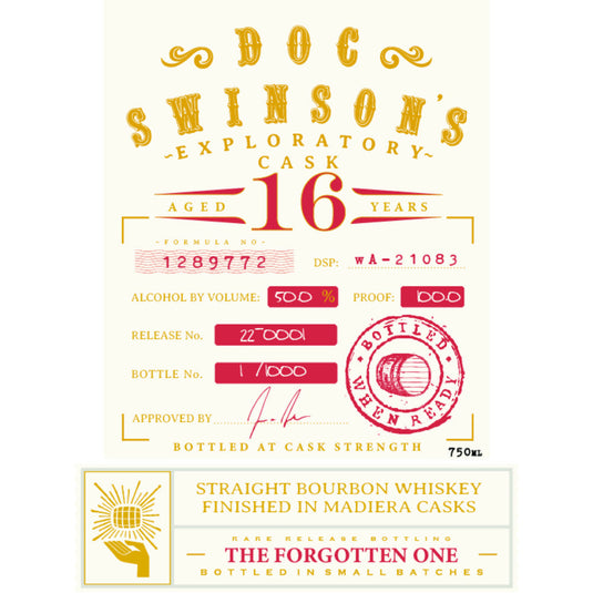 Doc Swinson’s The Forgotten One 16 Year Old Straight Bourbon