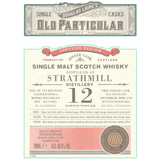 Douglas Laing 12 Year Old Strathmill Single Malt Scotch