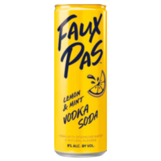 Faux Pas Lemon & Mint Vodka Soda by Betches 4PK