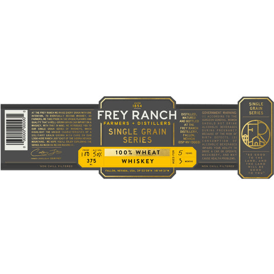Frey Ranch Farmer & Distillers Single Grain Series Wheat Whiskey