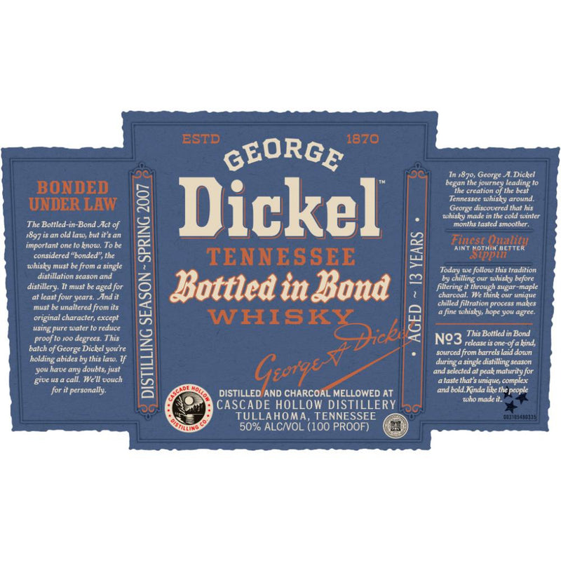 Load image into Gallery viewer, George Dickel Bottled In Bond No. 3 2021 Release
