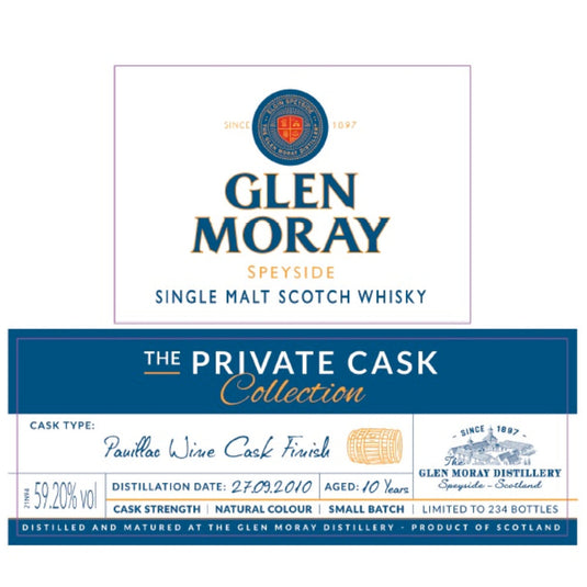 Glen Moray The Private Cask Collection Pauillac Wine Cask Finish