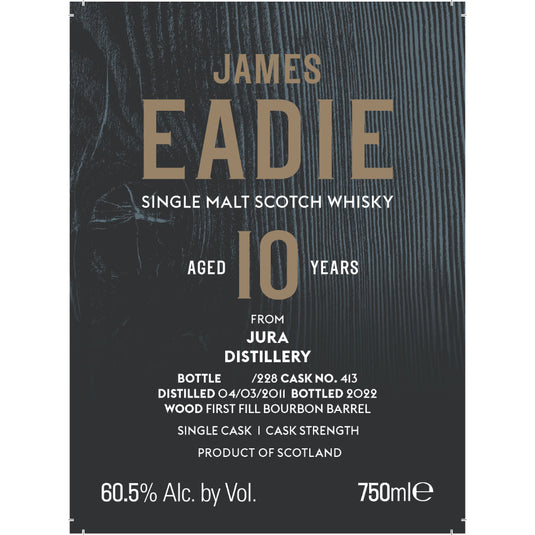 James Eadie Jura Distillery 10 Year Old Single Malt Scotch