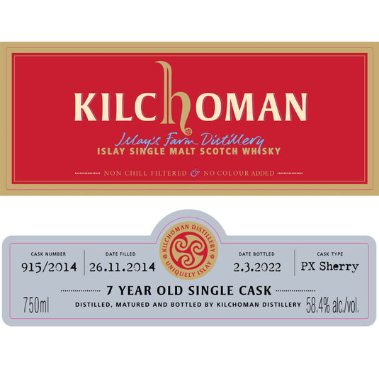 Kilchoman 7 Year Old Single Cask ImpEx Cask Evolution 02/2022