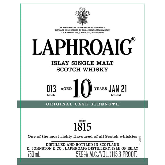 Laphroaig 10 Year Old Cask Strength Batch 13