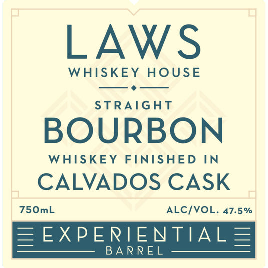 Laws Experiential Barrel Bourbon Finished In A Calvados Cask