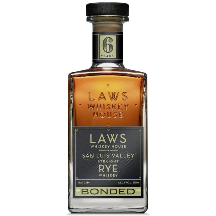 Laws San Luis Valley Straight Rye Bottled in Bond 6 Years Rye Whiskey Laws Whiskey House