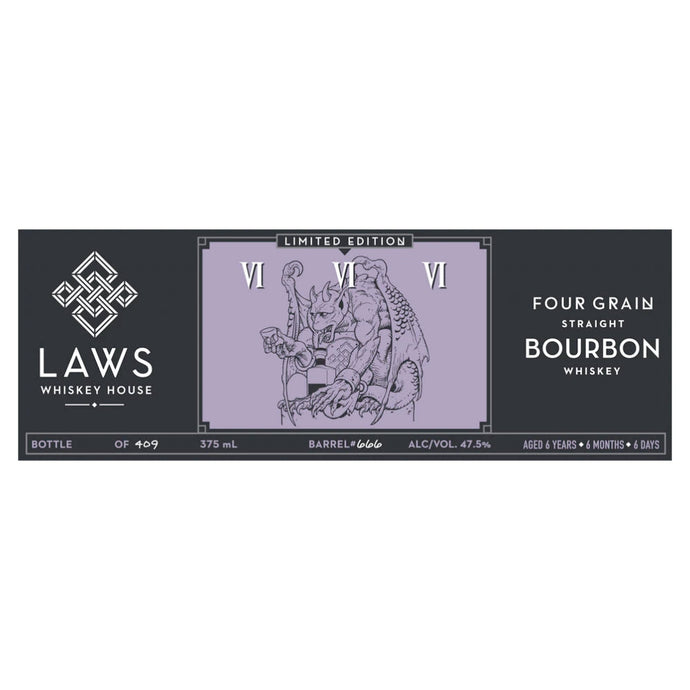 Laws VI VI VI Four Grain Straight Bourbon Whiskey Limited Edition 375ml