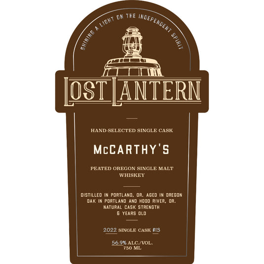 Lost Lantern McCarthy’s Peated Oregon Single Malt