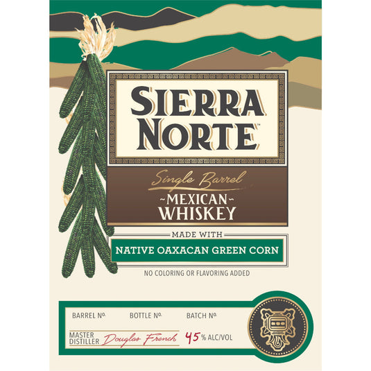 Sierra Norte Single Barrel Green Corn Mexican Whiskey