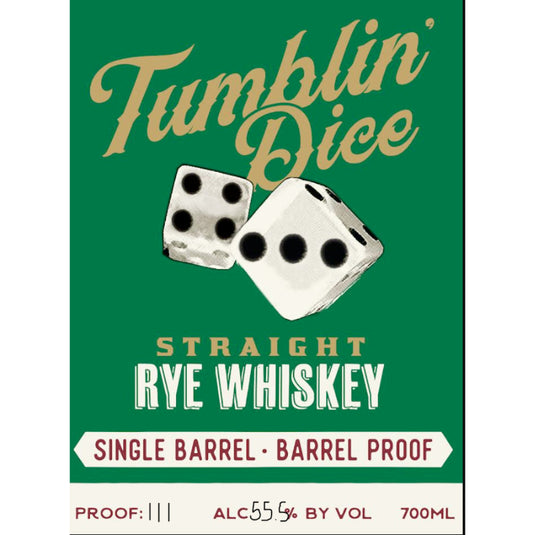 Tumblin’ Dice 7 Year Old Single Barrel Straight Rye