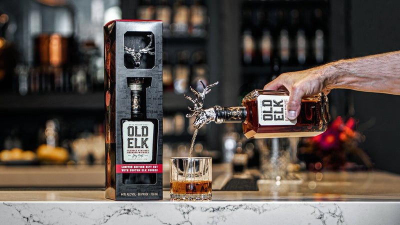 Load image into Gallery viewer, Old Elk Bourbon Limited Edition Gift Set With Custom Elk Pourer
